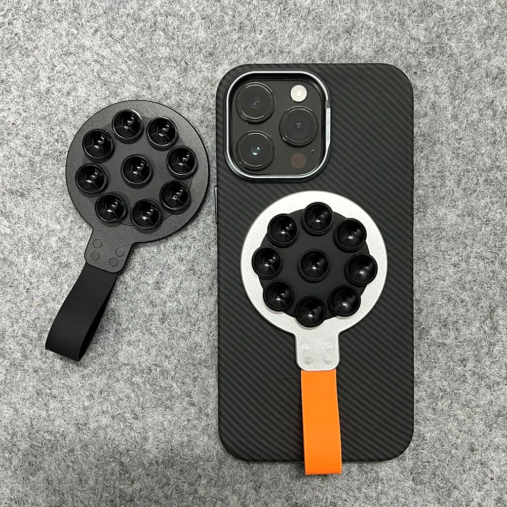 Suporte para telefone com ventosa magnética, estojo de silicone, suporte para vídeos e selfies do TikTok, iPhone 15 Pro