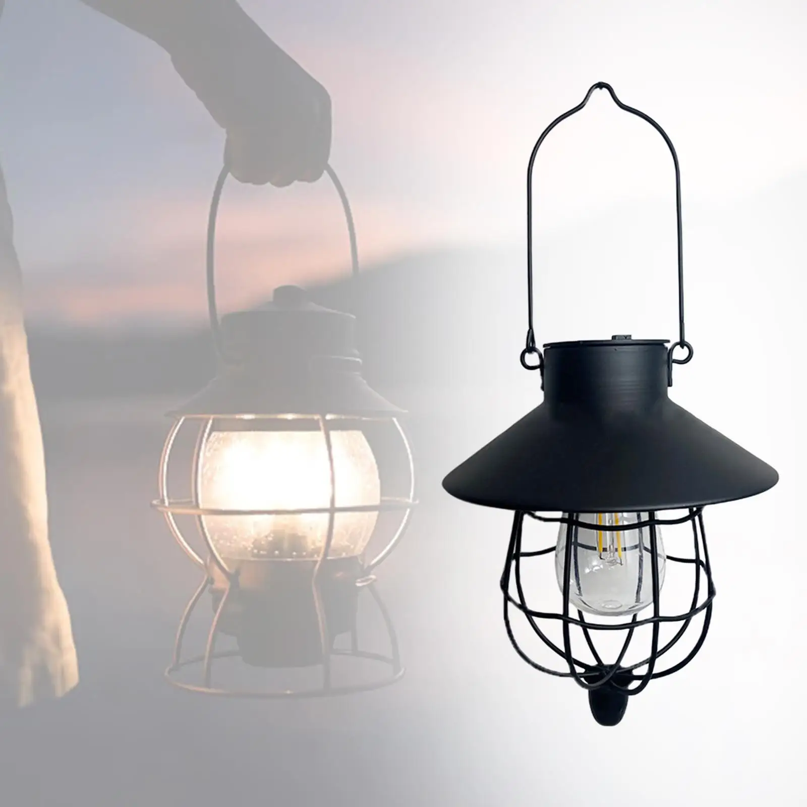 Lampada a lanterna ad energia solare da appendere all'aperto per la luce calda della terrazza del Patio