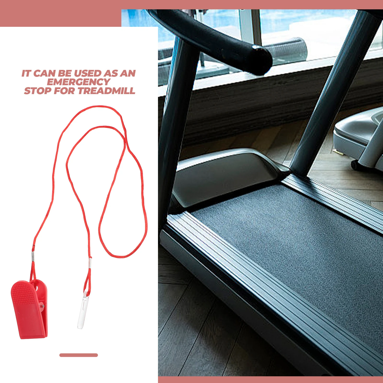 

Treadmill Emergency Stop Switch Fitness Magnet Key Running Machine Accessories Safety Plastic Universal Replacement