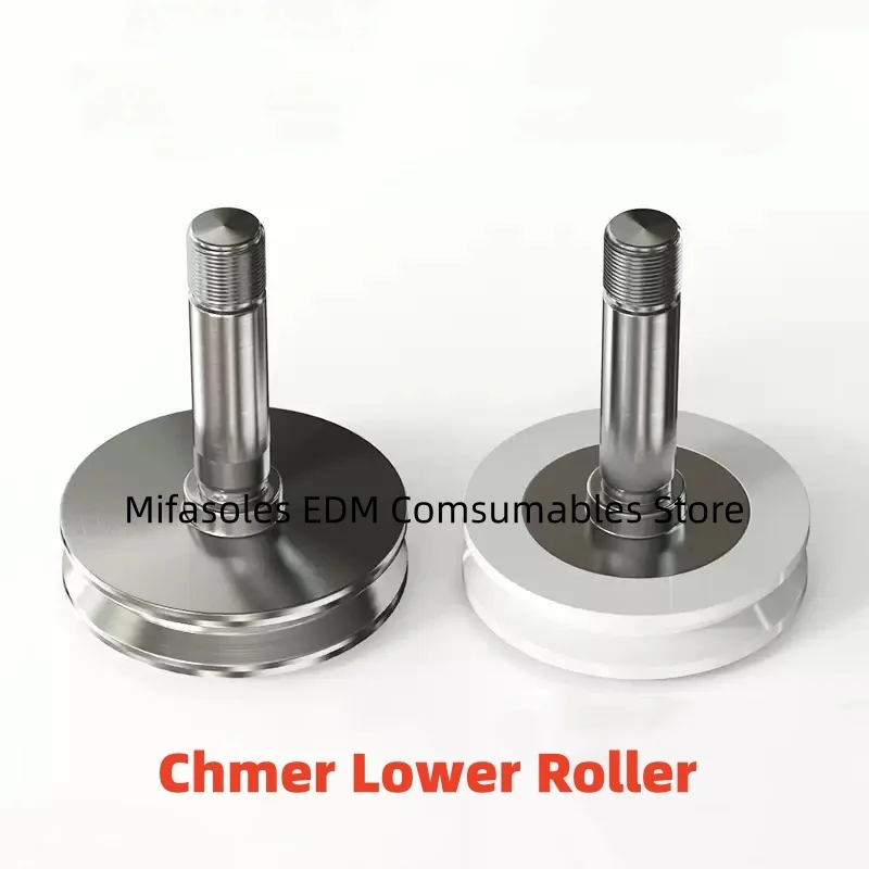 EDM Parts CH602 CH603 Lower Roller MAWT375G L50mm/L56mm/L60mm Stainless/Ceramic Roller for Chmer CW,HW Series Wire Cut Machines