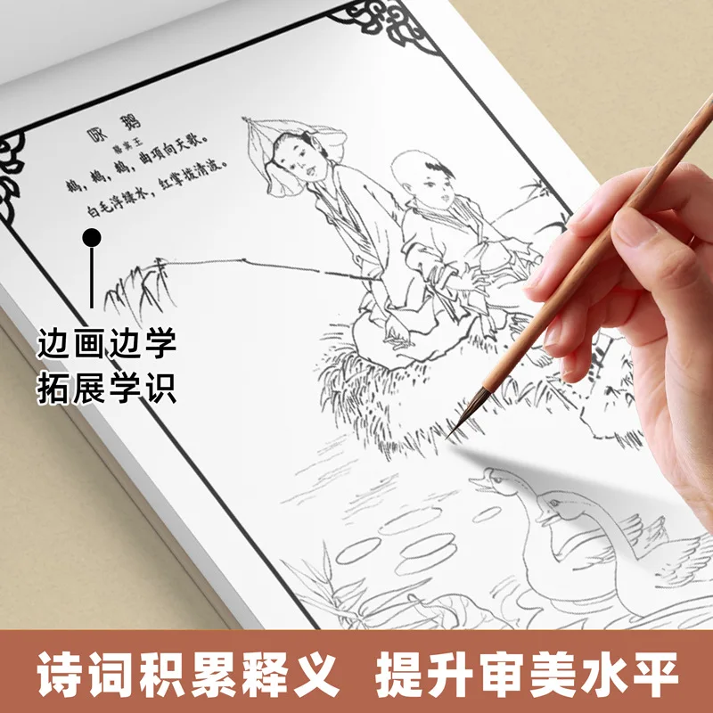 Introduction To Chinese Painting White Sketching, 6 Volumes, Traditional Chinese Painting, Flowers, Figures, Flowers and Birds