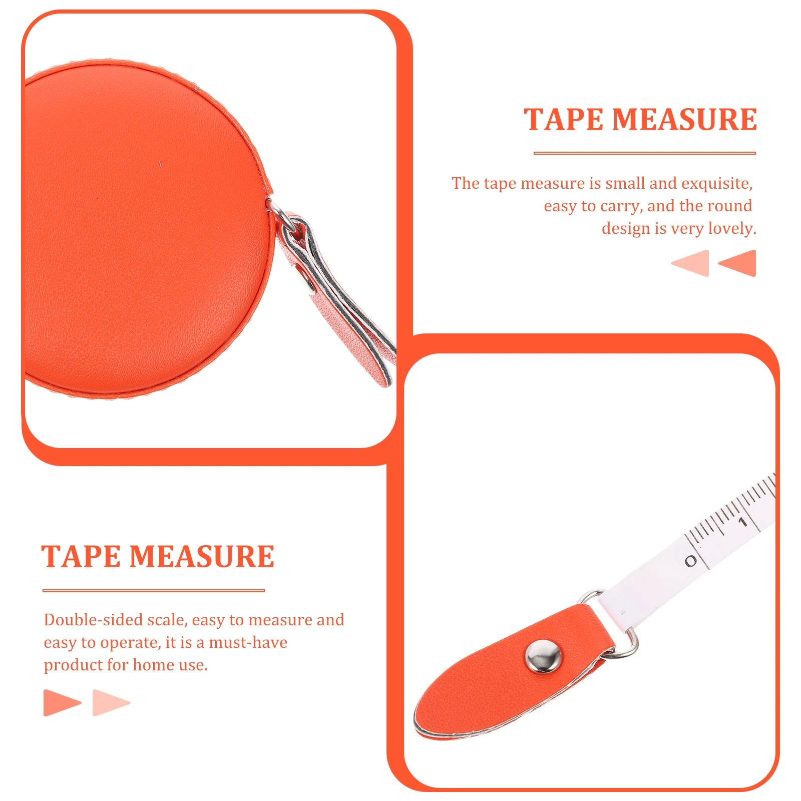 

Round Tape Measure for Body Small Clothing Orange Double Sided Scale Flexible Mini Size Household Accessory