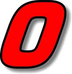 Car Sticker Exterior Accessories Popular Black (Red Outline) Quare Font Race Number Racing Number Decal