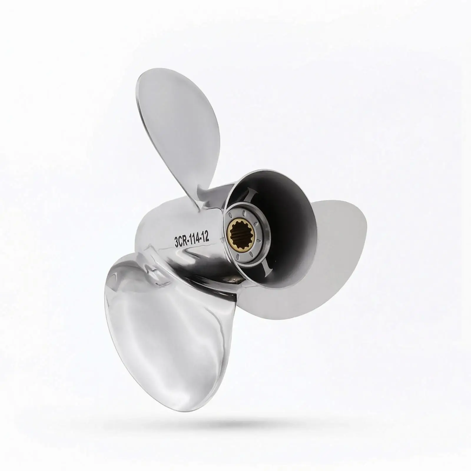 Propeller with Splined Hub Resistant Hardware Sturdy for Marine Use