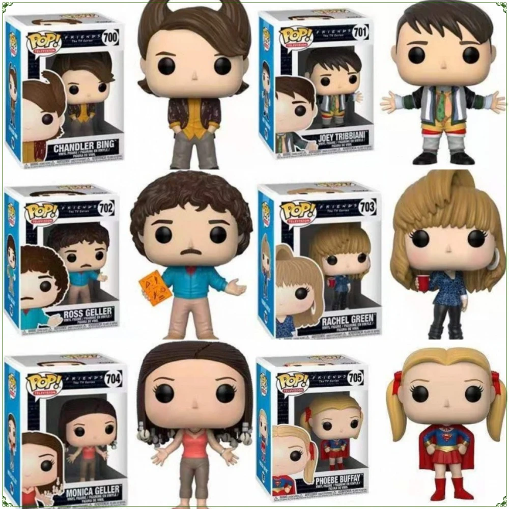 

Funko POP Action Toy Figures Friends Periphery Popular Character Rachel Monica Ross Phoebe Holiday Gift To Friend Goods in Stock