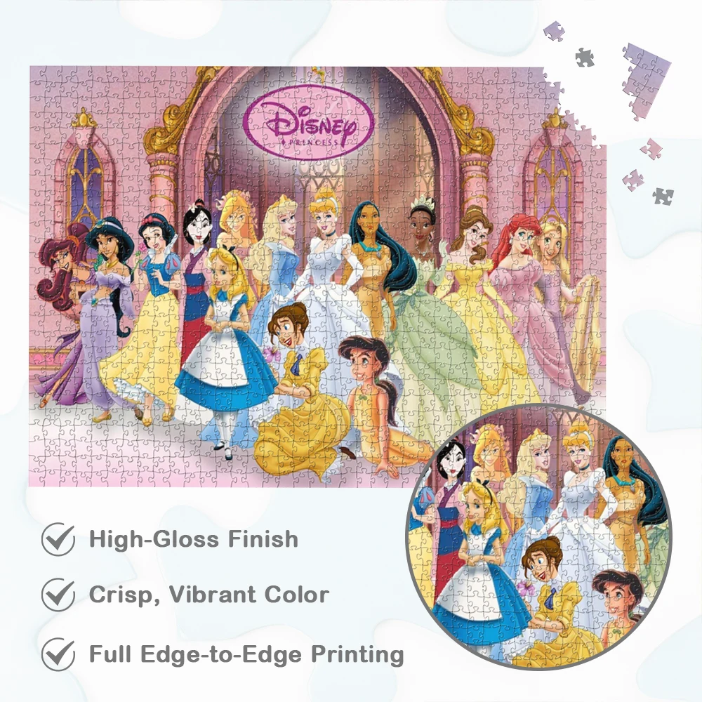 성인을위한 다양한 디즈니 공주 퍼즐 성 문 포즈 독특한 디자인 직소 퍼즐 불안한 사람들을위한 재미있는 가족 게임 장난감