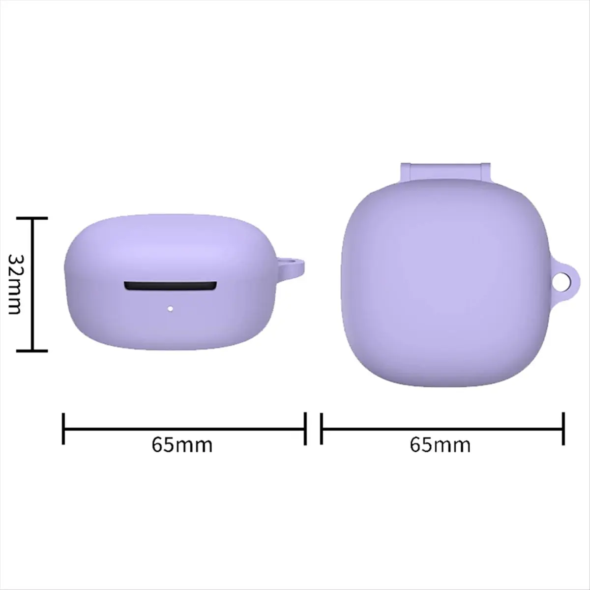 A14M For Buds 6 Play Silicone Earphone Case Bluetooth Headset Protective Cover Shockproof Cover with Keychain Red