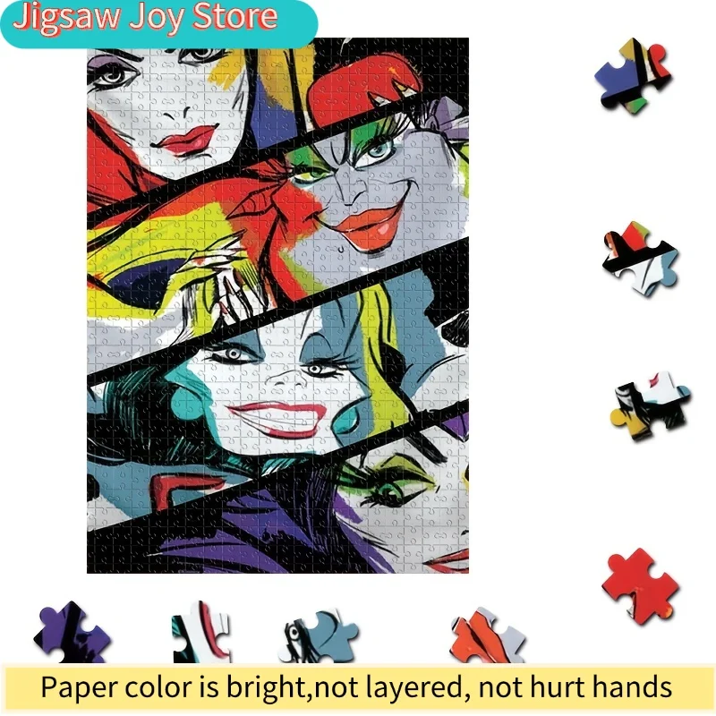 1000피스 퍼즐 DIY 선물 악당 우르술라 크루엘라 말레피센트 악의 여왕 휴일 선물 캐주얼 퍼즐 게임룸 홈 월 데코