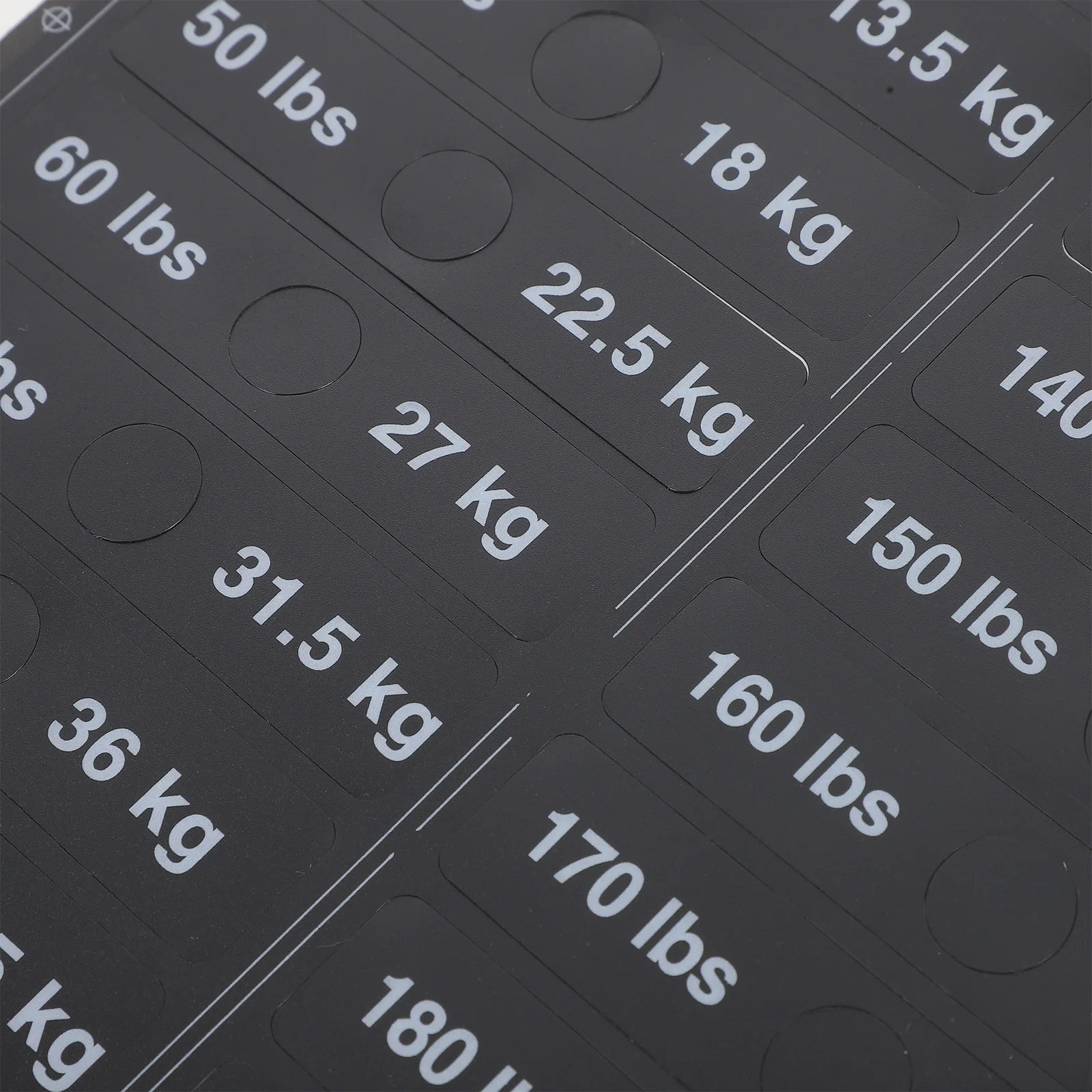 Weight Label Adhesive Stickers Number An Fittings Applique Gym Labels Pvc Self-adhesive Equipment Accessories Tag Black