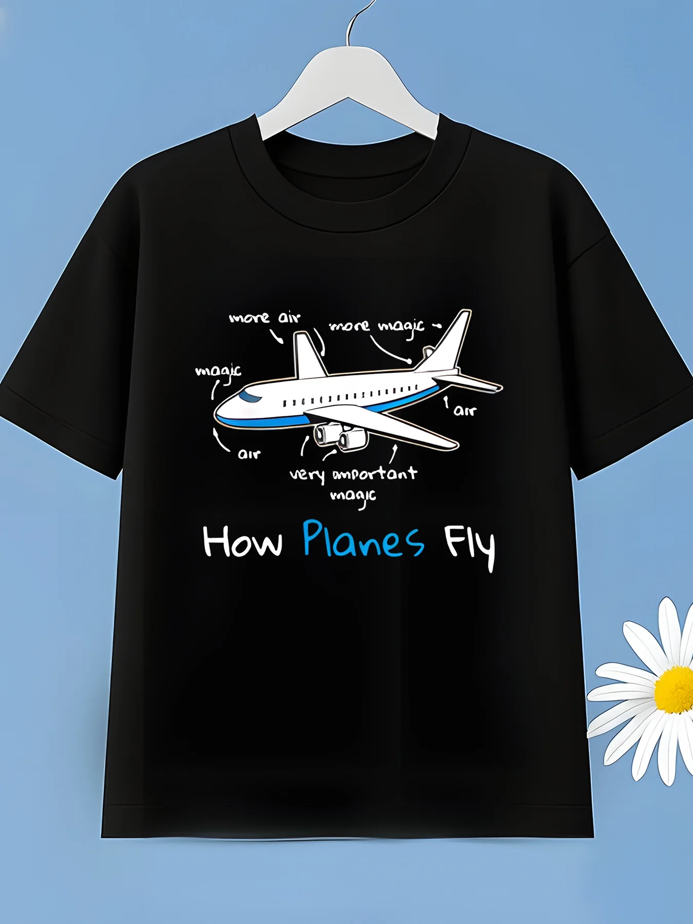 How Planes Fly Kids Tee Boys Girls Airplane Graphic Short Sleeve T Shirt Children Casual Top Funny Aircraft Print Gift For Kid