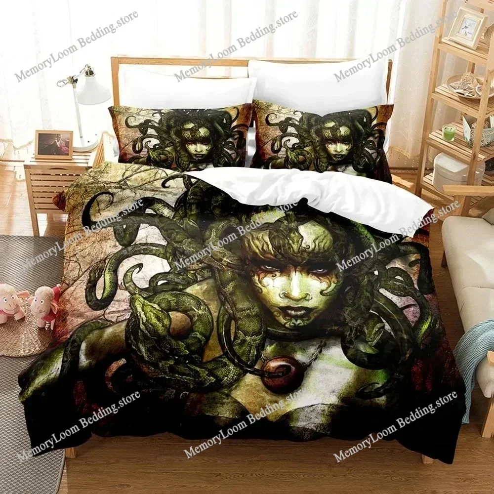 3D Print Fantasy witch dragon Alien world Bedding Set Down Quilt Cover with Pillowcase Double Complete Queen King Bedding Set