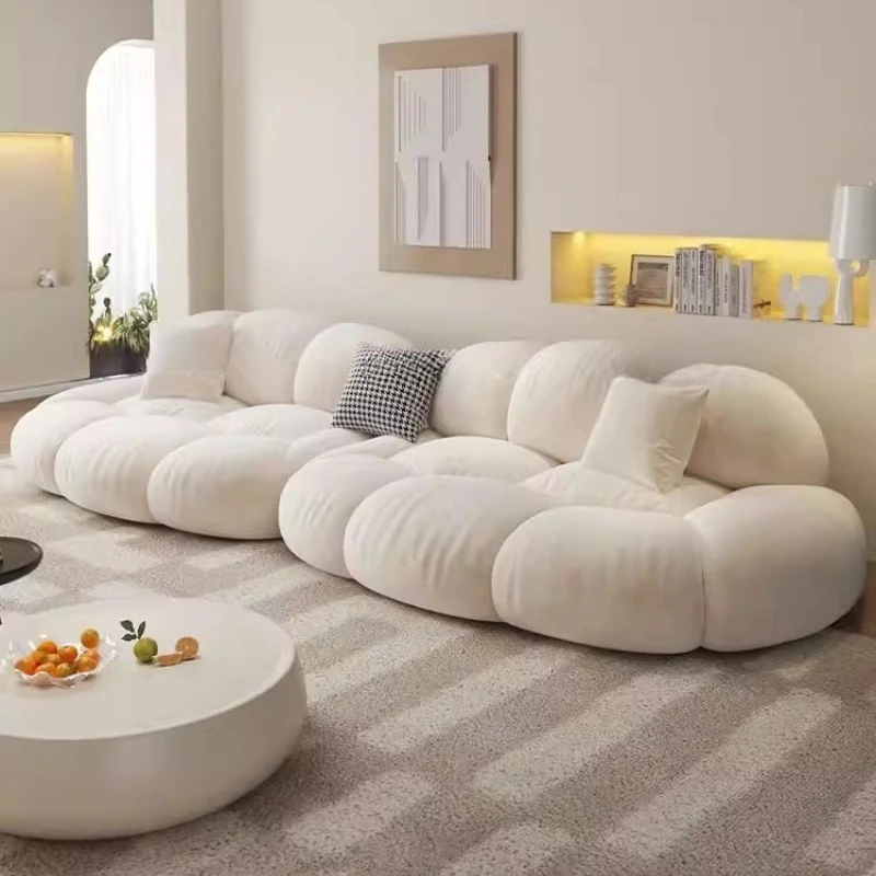 

Italian Aesthetic Living Room Sofas Luxury Beige Bedroom Lazy Living Room Sofas Recliner Modern Divano Moderno Furniture Home