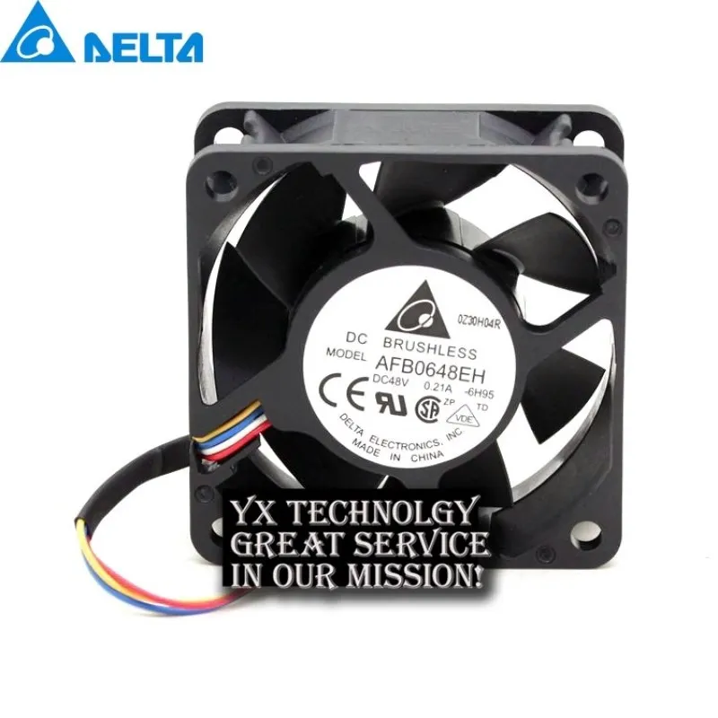 

60*60*25MM 6025 60MM 6CM AFB0648EH 48V 0.21A 4-Wire PWM Inverter Cooling Fan For Delta