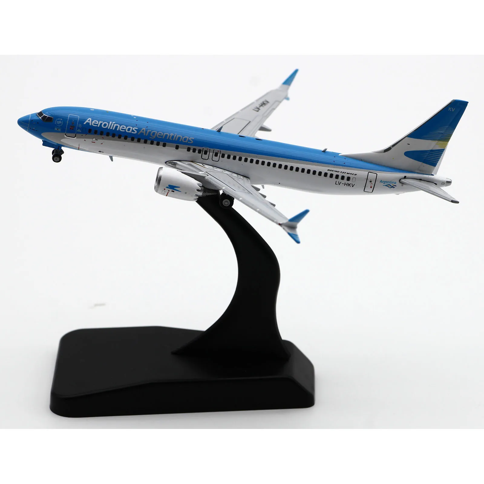 LH4197 Alloy Collectible Plane Gift JC Wings 1:400 Aerolineas Argentinas Boeing B737-8max Diecast Aircraft Jet Model LV-HKV