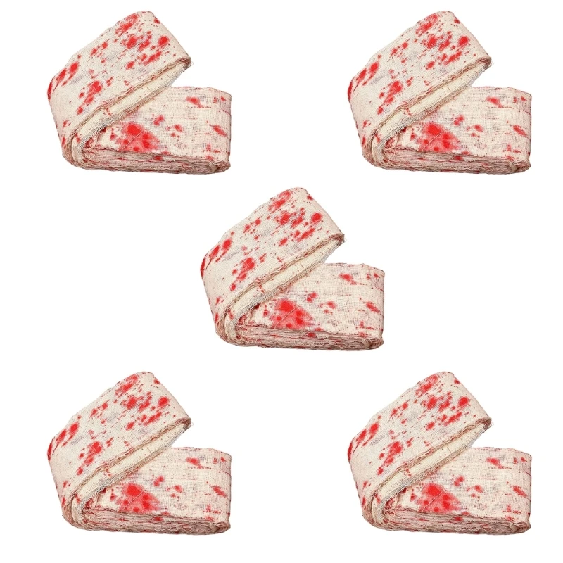 DXAE Halloween Blood Print Gauze Cloth, Soft Fabric Roll for Party Displays, Costume Accents, and Spooky Decor Styling