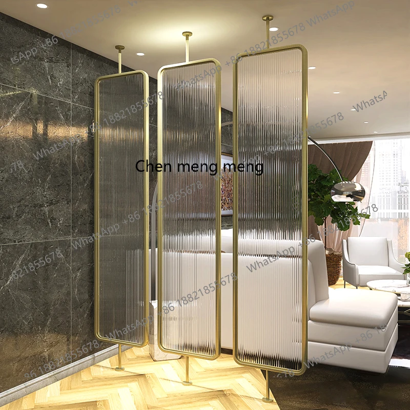 Nordic glass screen partition living room porch shading rotatable simple modern decoration