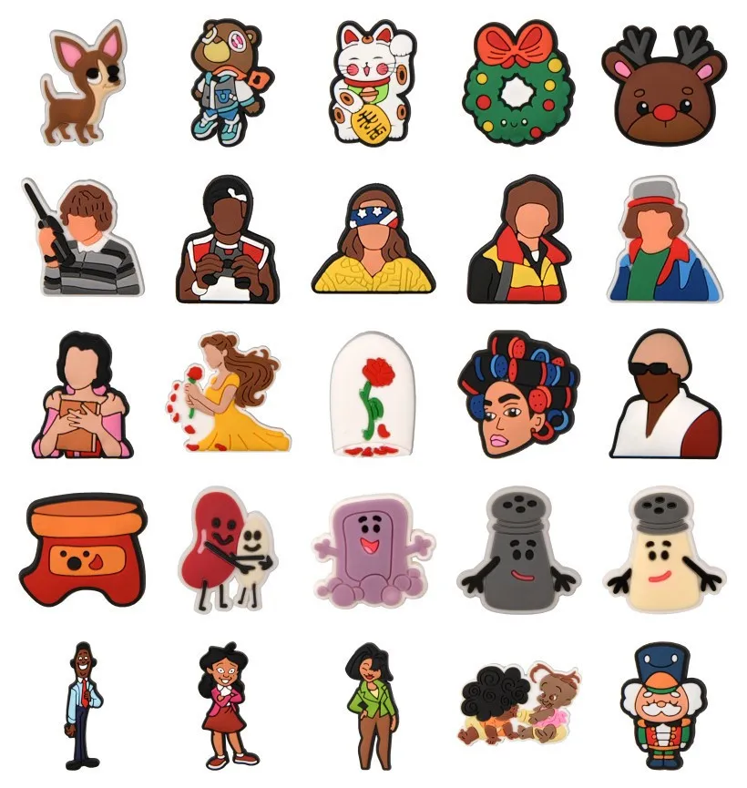 

Подвески для обуви из ПВХ, Мультяшные аксессуары для садовой обуви, пряжки, украшения для браслета, Детские Рождественские