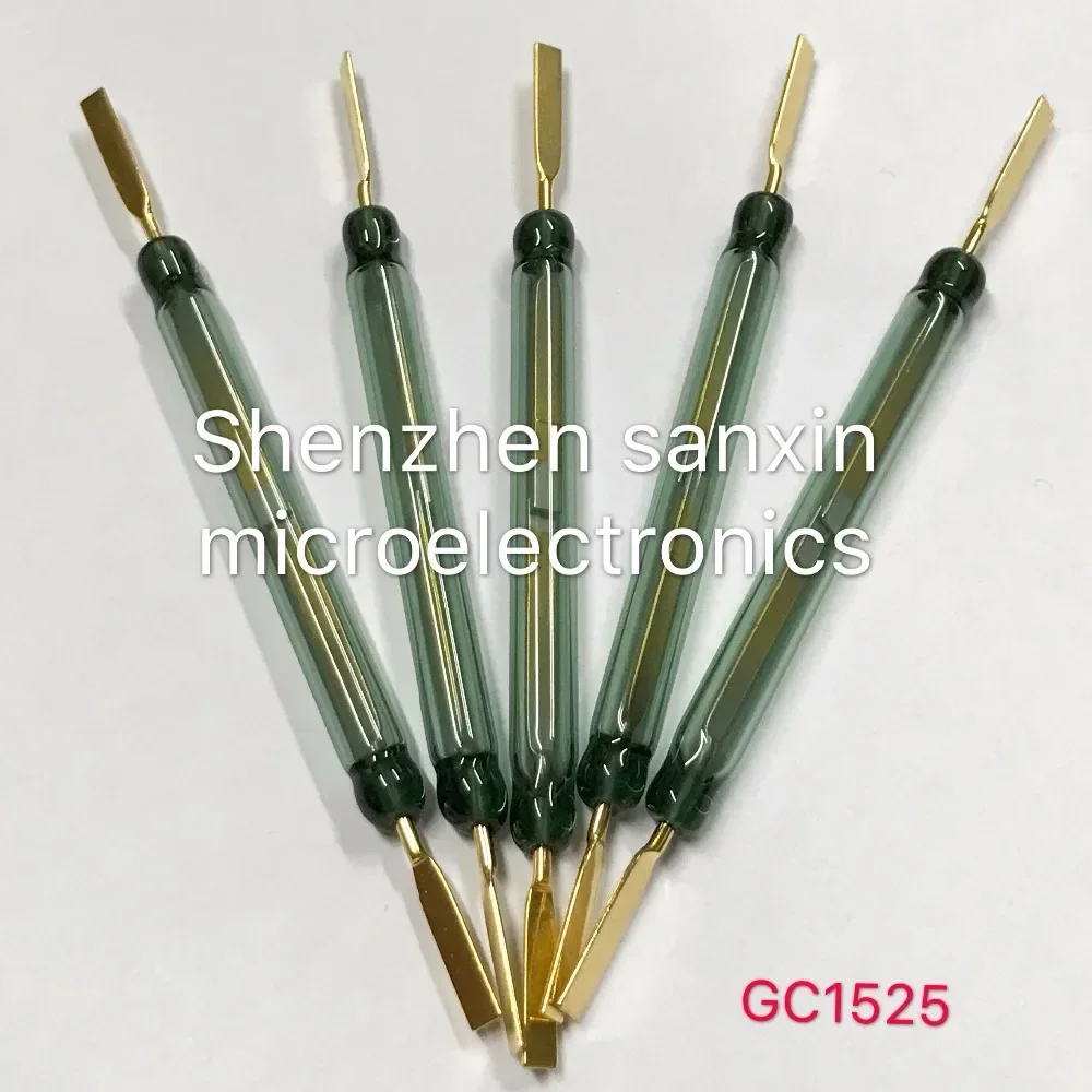 1PCS N/O reed switch magnetic switch GC1525 5*50mm normally open magnetic induction switch! Magnetic control switch