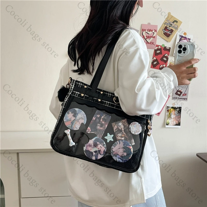 Checked Ita Bag Shoulder Bag for Women Large Capacity Tote Bag Itabag Woman Bags Kawaii Bags for Woman Y2K Bag Handbag