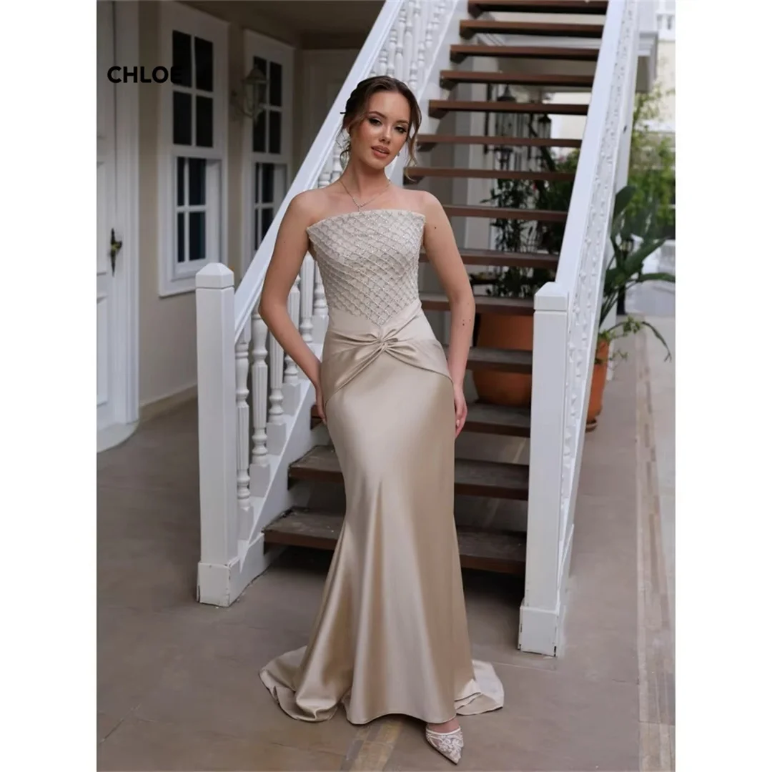 

Customized Wedding Party Dress Woman 2025 Line A Sleeveless Luxurious Women's Evening Dresses 2025 Luxury Off the Shoulders Prom