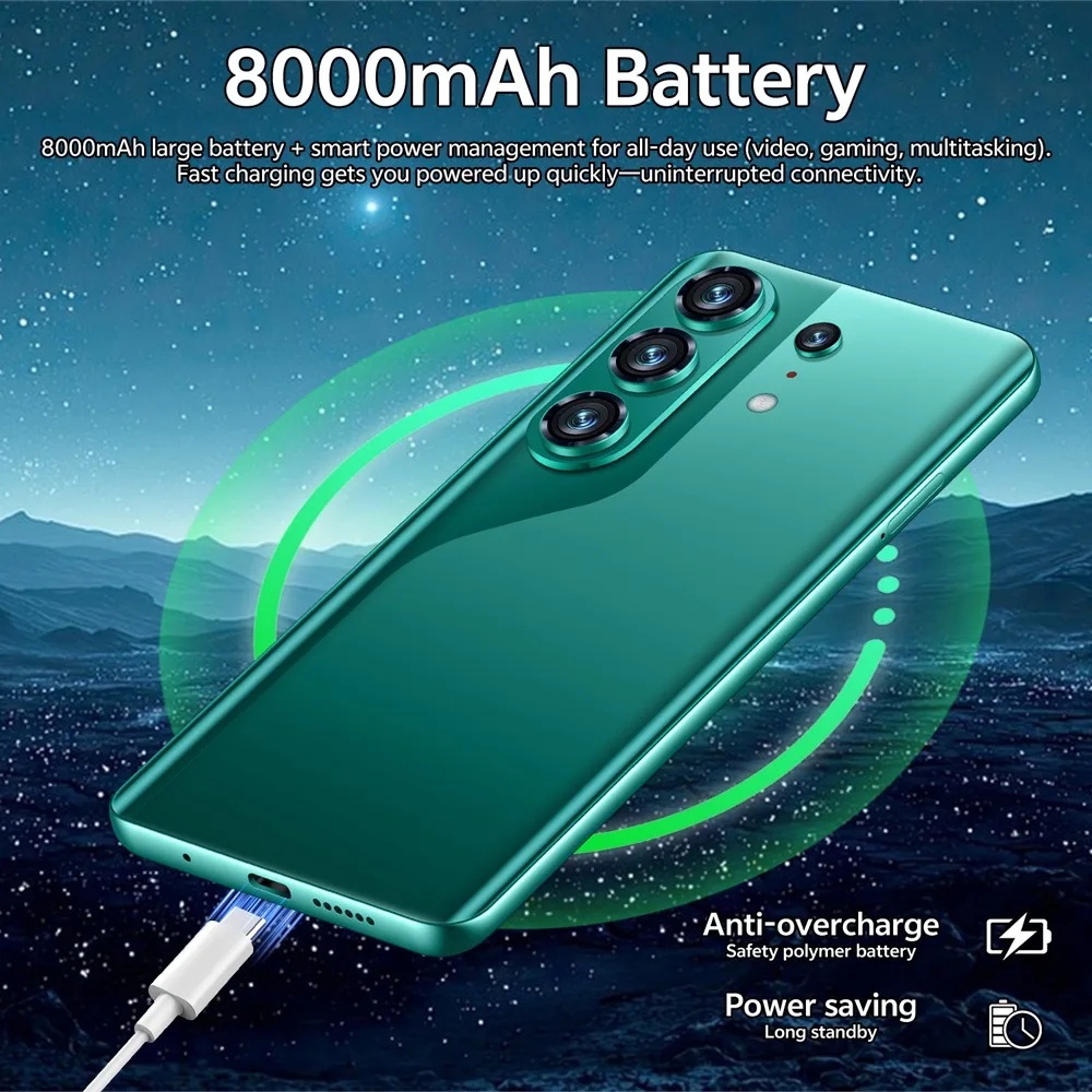 K-Touch High-quality C27 Ultra 8000mAh Smartphone 22GB+2TB Cell Phone 7.3HD Mobile Phones Android 15 5G Dual SIM 16+48MP Camera Cellphones