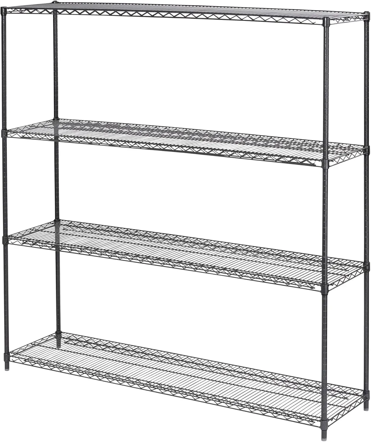 Alesw207218Ba Ba Plus 72 In. X 18 In. X 72 In. 4-Shelf Wire Shelving Kit - Black Anthracite Plus