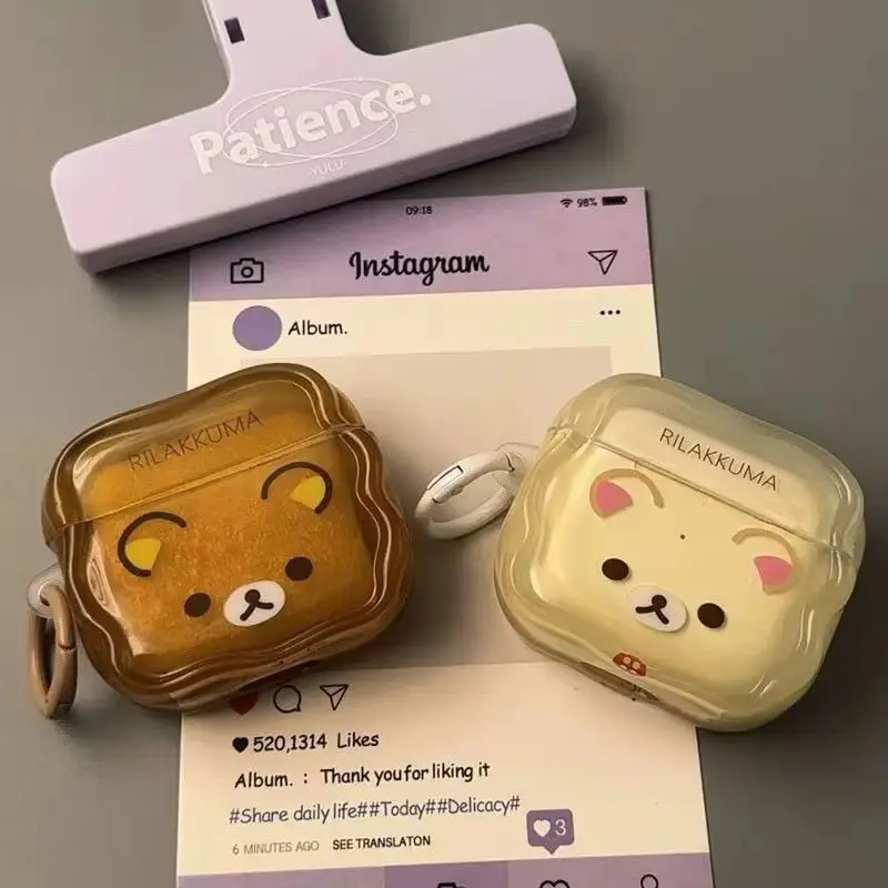 حافظة لطيفة جديدة 2025 على شكل دب كرتوني Airpods غطاء سماعة أذن بلوتوث لاسلكي متوافق مع سماعات Apple pro الجيل الثاني