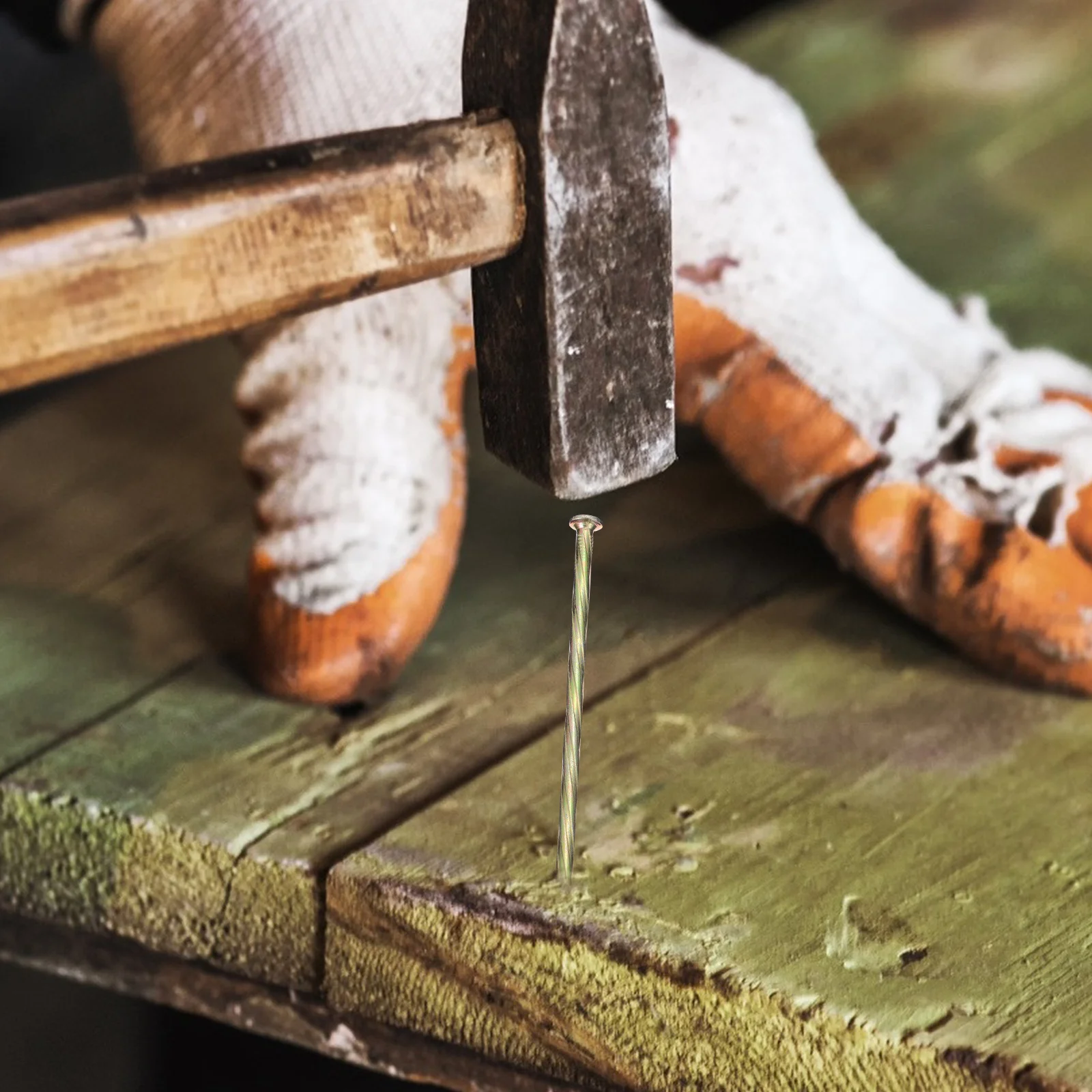 

20Pcs 6 Inch Galvanized Spiral Edging Nails Strong Durable Antirust Artificial Turf Fixing Garden Stake Landscape Anchor