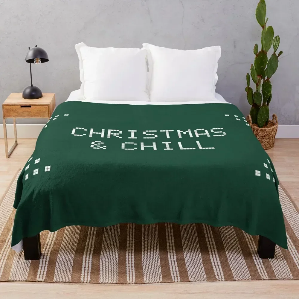 

christmas & chill Throw Blanket Lightweight Cozy Blanket for Bed Sofa