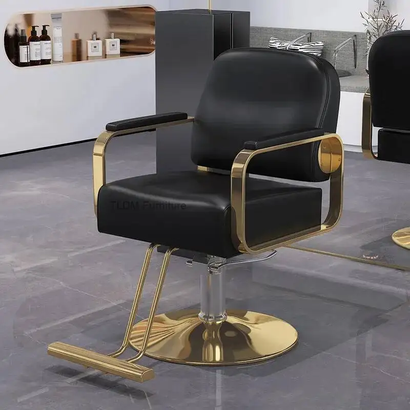 Face Shaving Modern Barber Chair Rolling Reclining Dying Designer Barber Chair Luxury Pedicure Salon Furniture Chaise XYBC