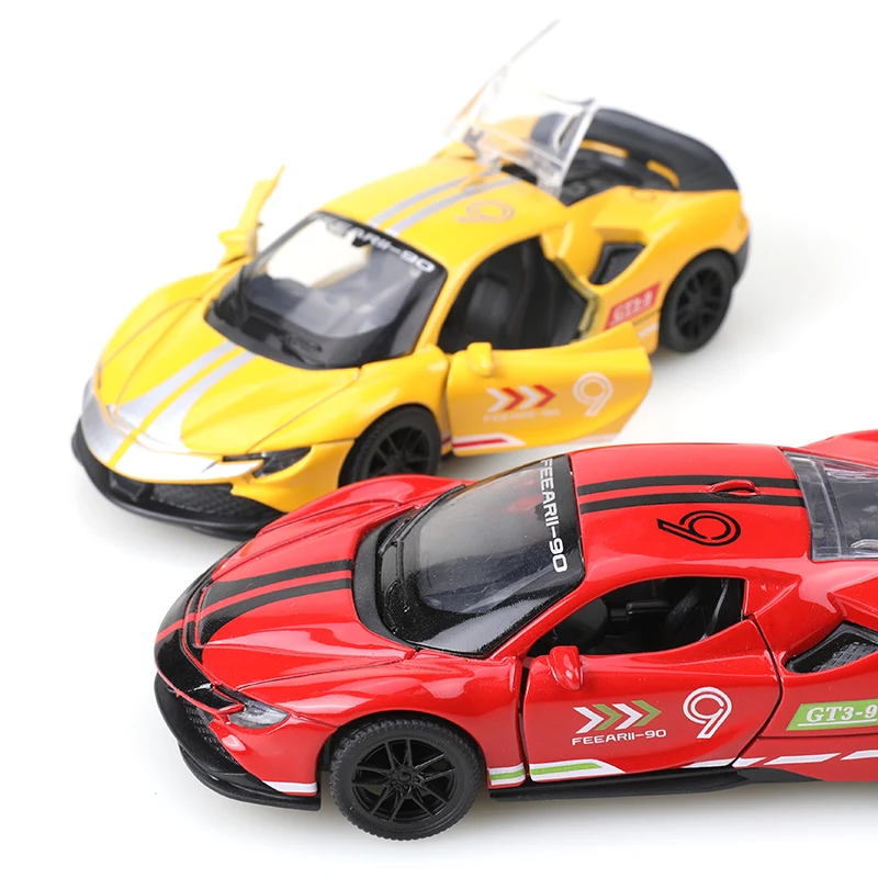 (Corrugated Box) 1/36 Scale, SprintF90 Style Toy Car, Powerful Spring Return Function, Metal Casting, Toy, The Best Gift.