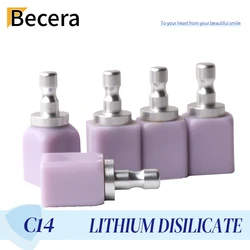 5 Pieces Lithium Disilicate  HT/MT/LT Cerec Glass Ceramic Blocks  C14 18*13*15 MM Emax Crown Material for Sirona MCX5 Cad Cam