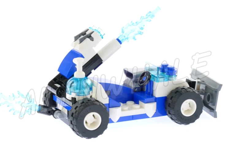 303 pçs super lutador velocidade força congelamento perseguição carro de gelo helicóptero infusor energia 10844 blocos de construção brinquedo compatível com modelo