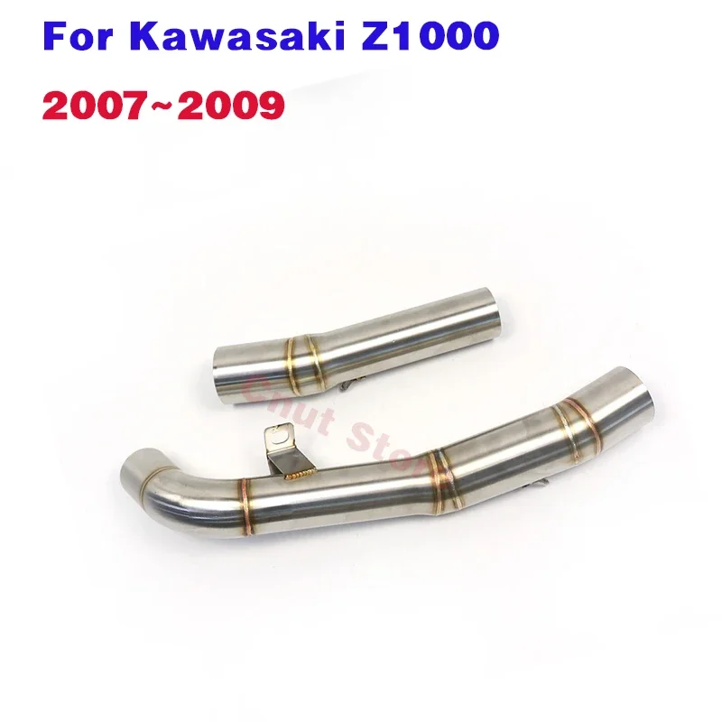 Motorcycle Exhaust System Modify Stainless Exhaust Pipe Middle Link Pipe Fit For Kawasaki Z1000 Z 1000 2007 2008 2009 Year