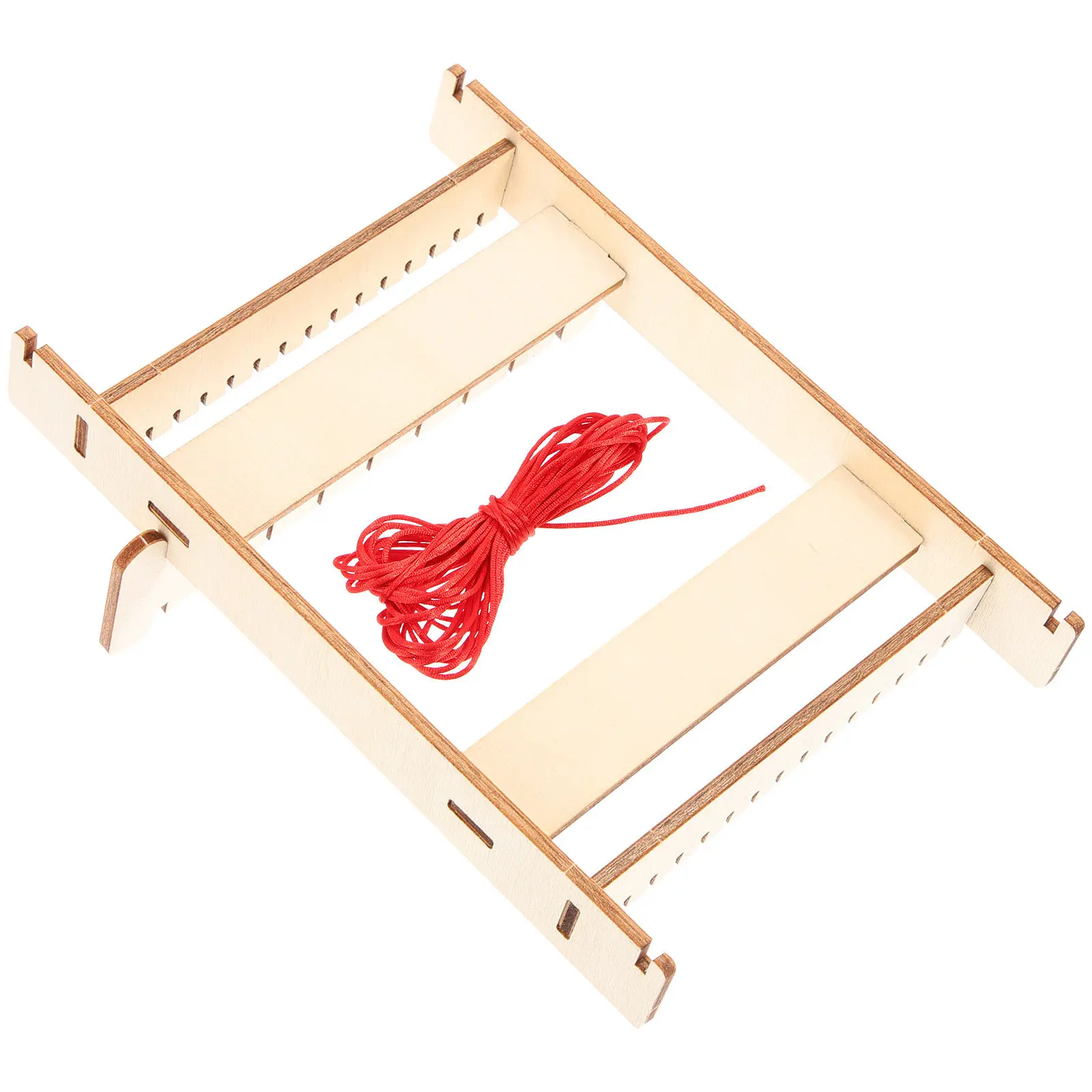 1 Set Máquina de Tejer para Niños, Telar de Madera DIY, Juego Educativo de Tejer a Mano para Desarrollo Temprano, Manualidad de Tejer