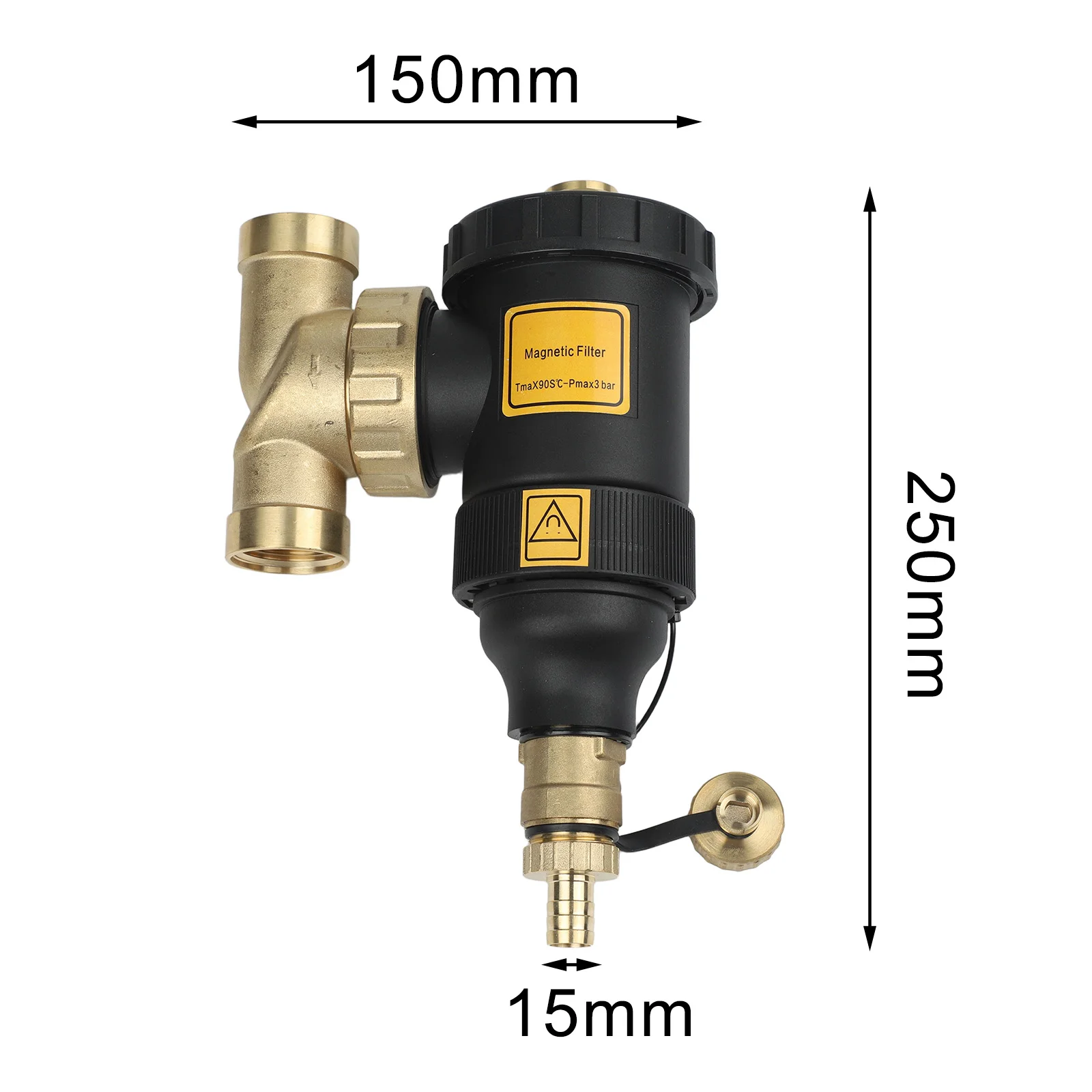 Magnetic Filter Boiler Sludge Separator DN20-DN32 Female Male Threaded Connection For Central Water Heating System