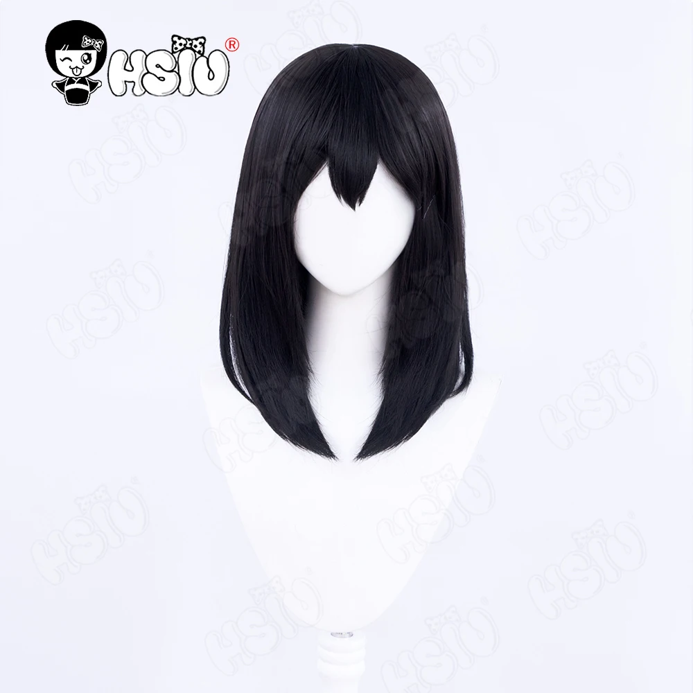 Shimizu kiyoko Cosplay Wig Anime haikyuu cosplay Wig HSIU 45cm Black Long hair Synthetic Wig+ Wig Cap haikyuu cosplay