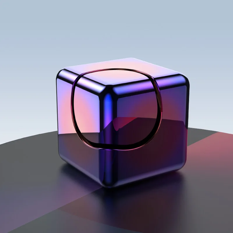 EDC Cube main Fidget Spinner métal toupie pointe doigt gyroscope bureau réduction du Stress jouets Anti anxiété pour les enfants