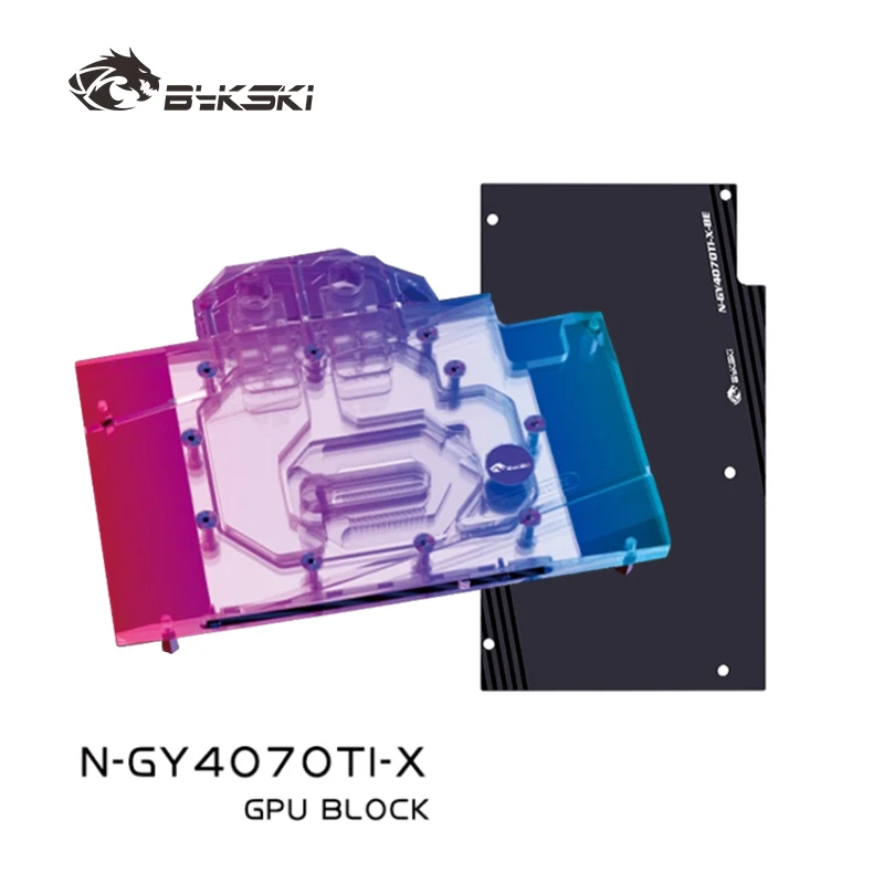 Bykski N-GY4070TI-X GPU Block for Galax RTX 4070 Ti Super EX White / Metal Master OC / EX Gamer V2 Video Card Water Cooling