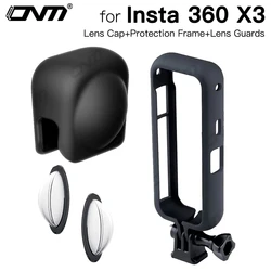 For Insta360 X3 Lens Cap Protector + Protection Frame + Lens Guards for Insta 360 X3 Protector Set Anti-scratch Accessories