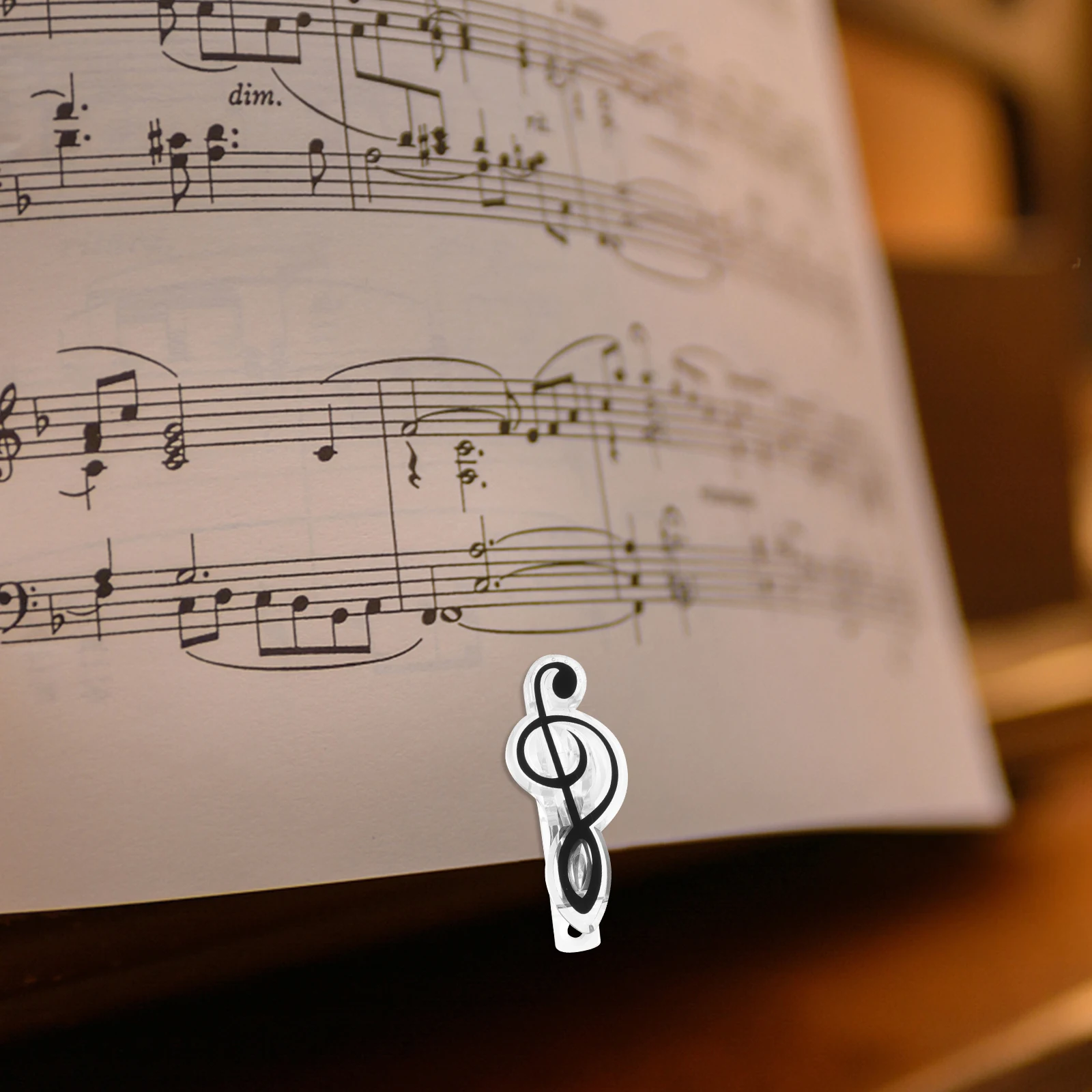 

6 Pcs Sheet Music Clip Notes Book Clips for Piano Paper Stationery Holder Alloy Clamp
