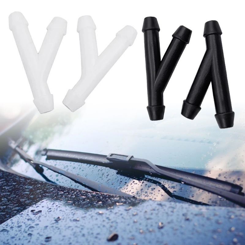 Windshield Washer Hose Y Split Plastic Fitting 100 Pack 35mm x 5mm for Vehicle Washer Line Repair and Maintenance Supply H9EE