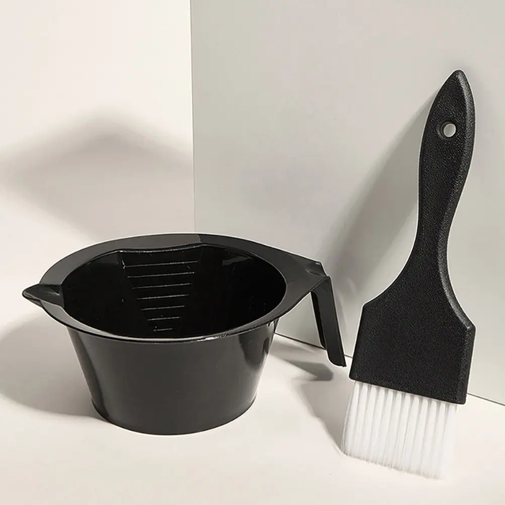 

1Set Plastic Hair Dye Bowl and Brush Set High Quality Nylon Bristles Smooth Application Ideal for Hair Coloring At Home Or Salon
