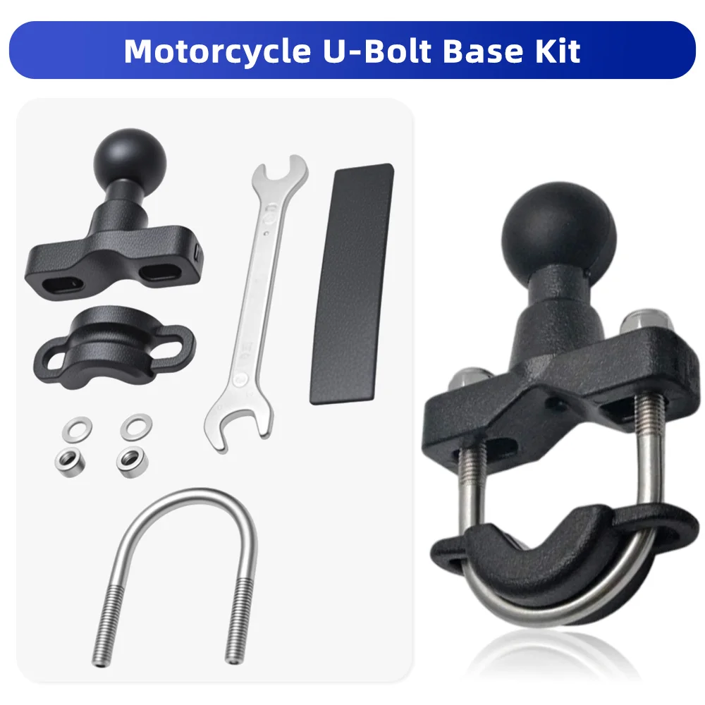 1 set of U-Bolt Base Kit U-Bolt Motorcycle Handlebar Mount Base 1
