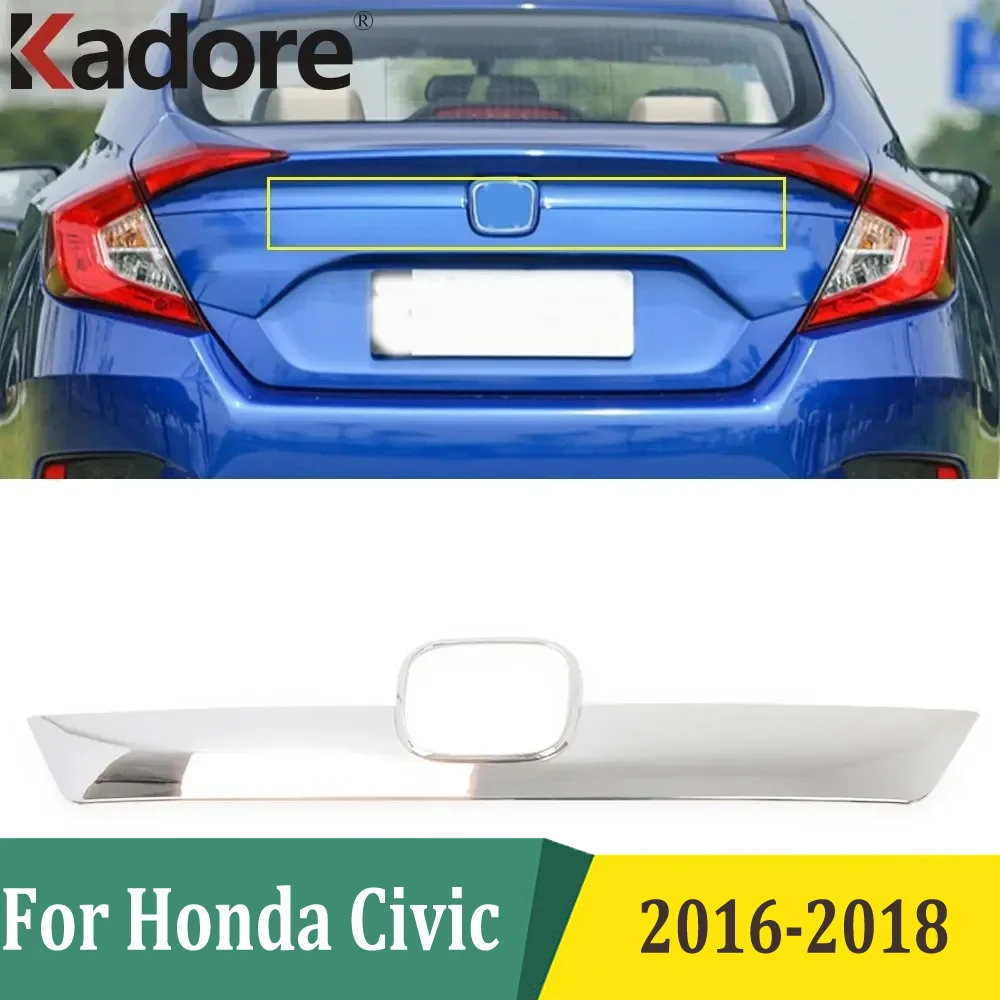 

Накладка на крышку багажника для Honda Civic 2016 2017 2018 седан, накладка на заднюю дверь багажника, украшение, внешние аксессуары