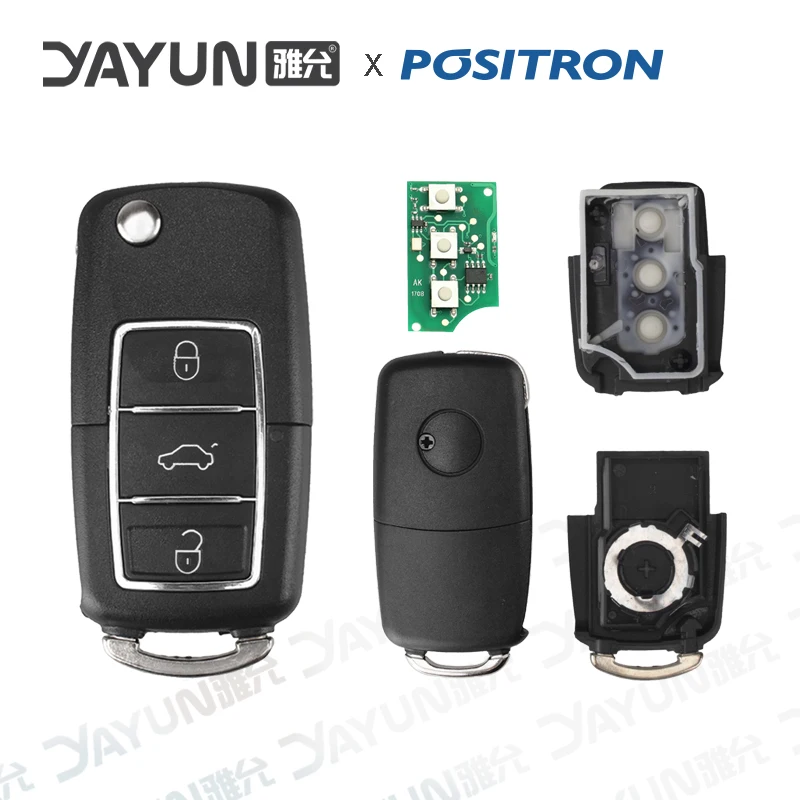 YAYUN Modified Knife Key  VW-03P Positron Flex Alarm Buttons New and Old Line Up to 293 300 330 360 Free Shipping