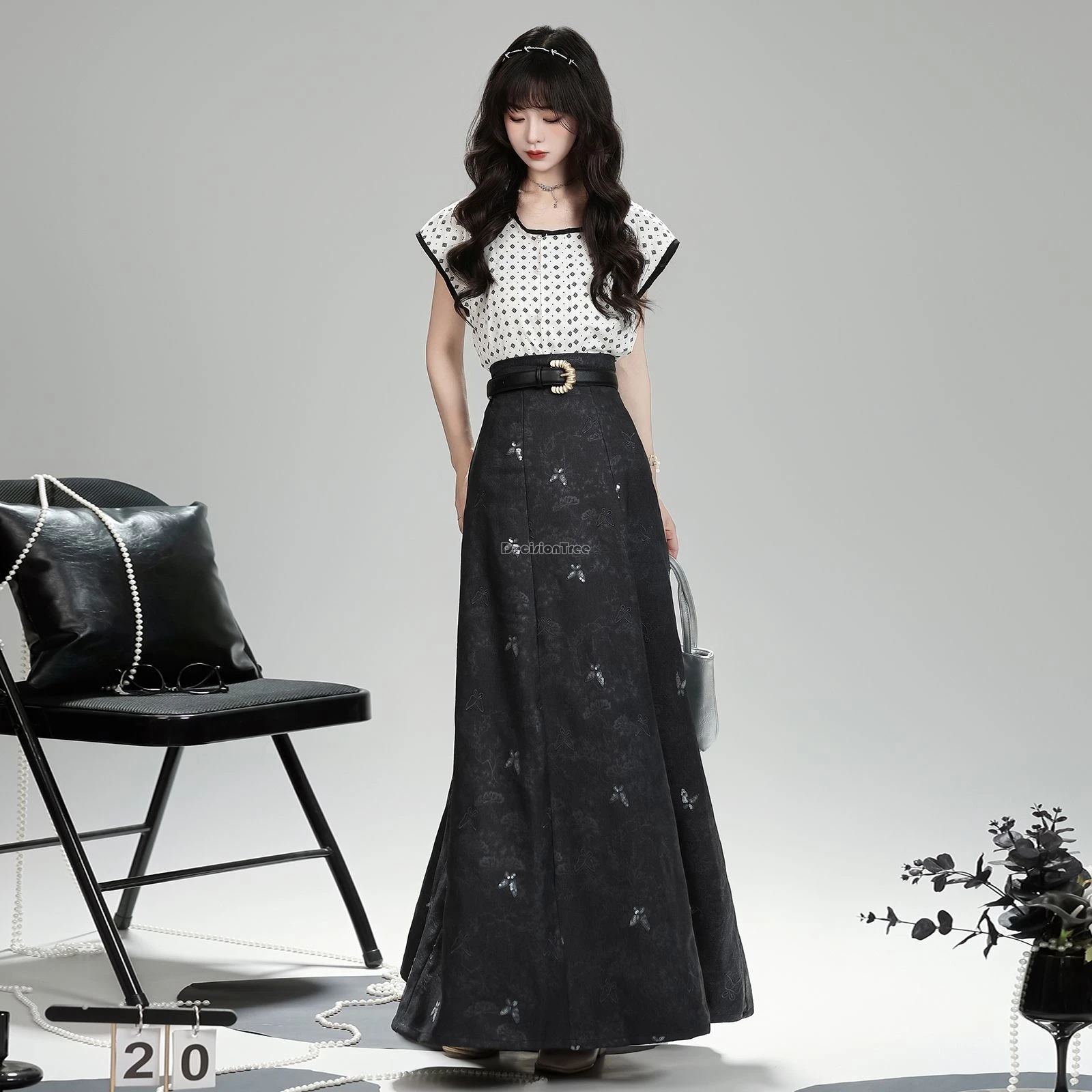 

2025 chinese ancient tang dynasty hanfu women's round collar short sleeve blouse long skirt embroidery retro fashion daily hanfu
