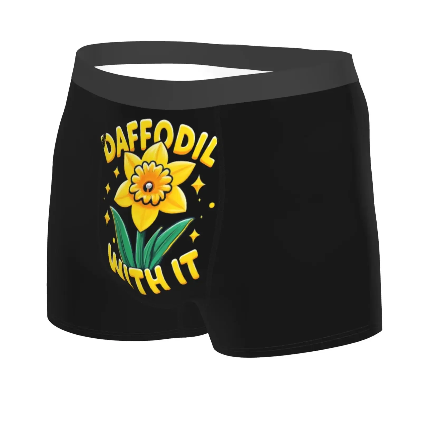 Daffodil With It Pattern Men's Underwear Healthy Soft Comfortable High-Quality Men's Briefs Stylish Trendy Casual Sports Panties