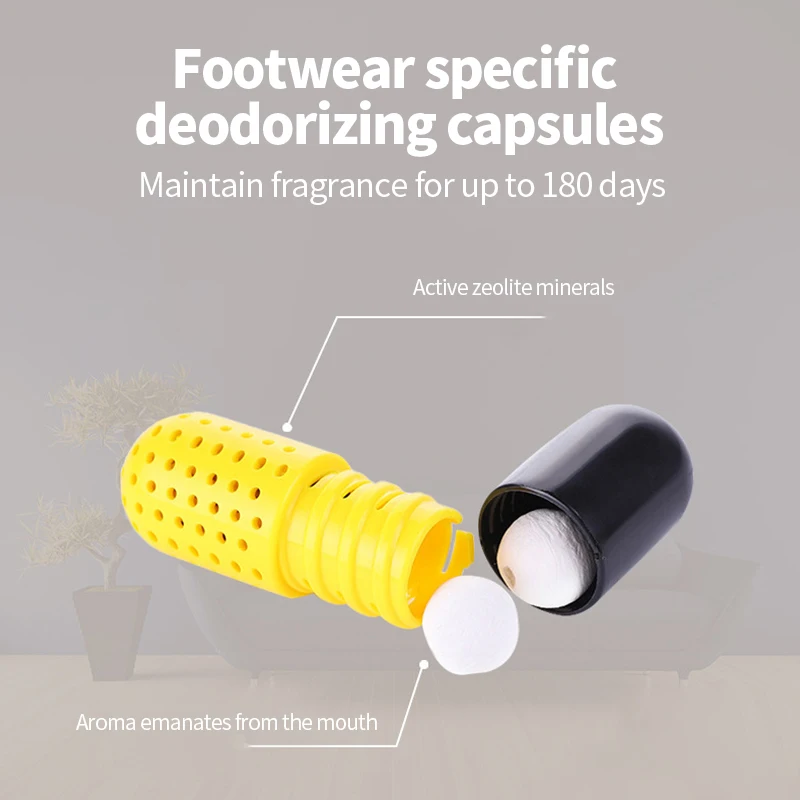 Shoe Deodorant Capsules Scent Fresheners Sneakers Deodorization Shoes Odor Footwear Closets Deodorizer Remover Fresh Ball