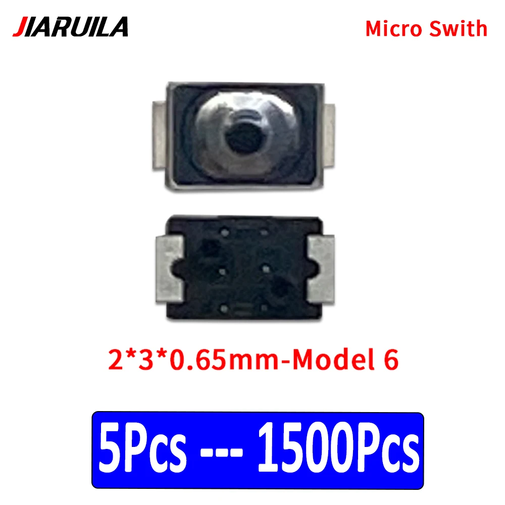 5Pcs -1500Pcs, 2*3*0.65mm Power On Off Inner Button Control Switch Tact For Xiaomi 4Pin Mobile Phone Micro Switch SMD